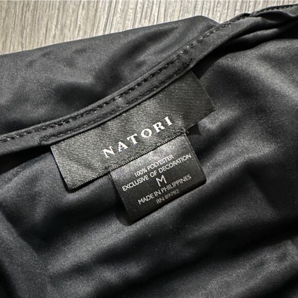 Natori Jersey Essentials Spaghetti Strap Chemise Lingerie Dress in Black Sz M - Picture 6 of 8